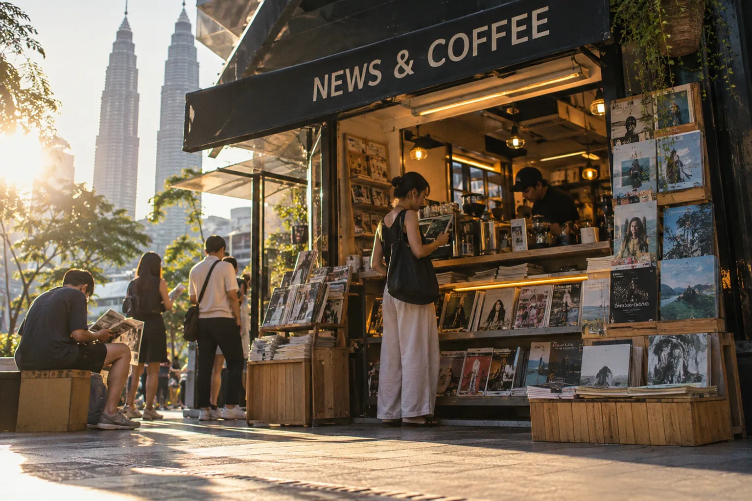 Барселонский киоск News & Coffee открылся в Куала-Лумпуре с редкой прессой и спешелти
