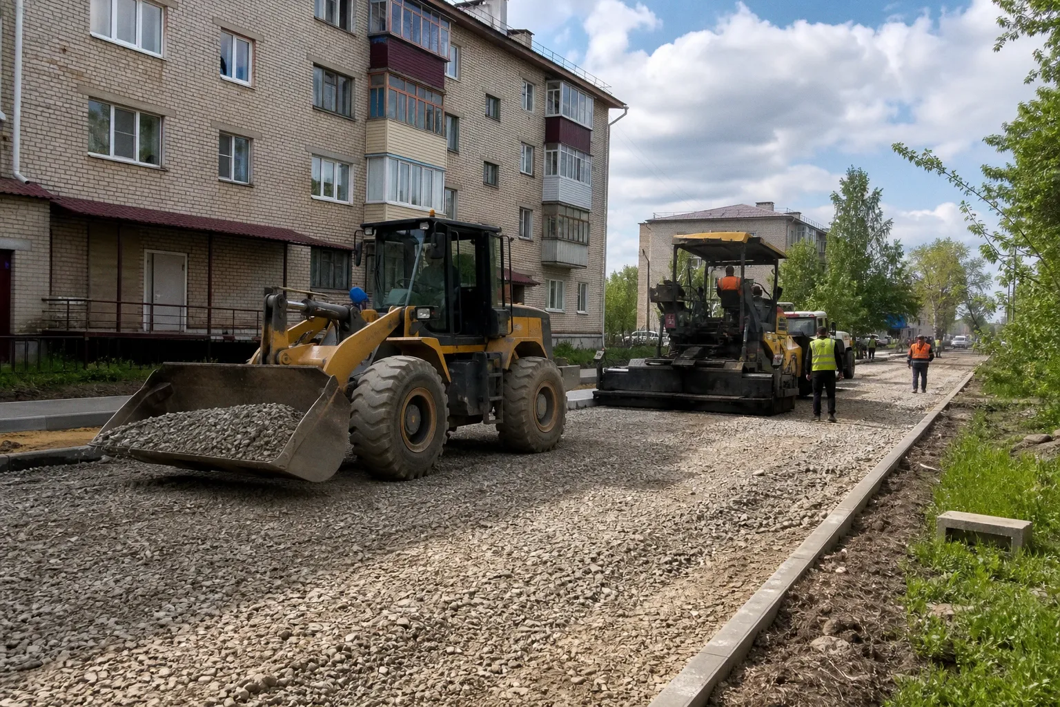 Масштабное обновление тротуаров на улице Кирова в Соколе