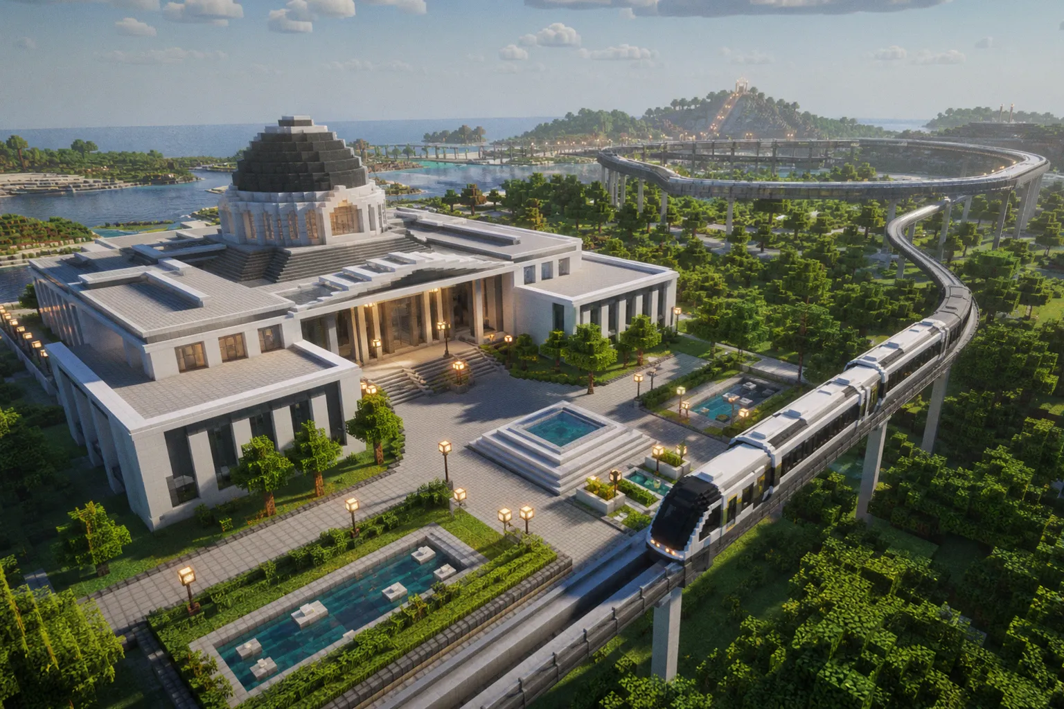 Закулисье, музеи и монорельс: Лучшие идеи для построек в Minecraft